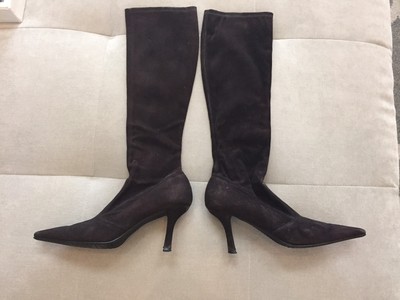 stuart weitzman brown suede boots