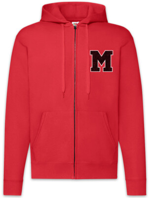 M Team Zipper Hoodie Glee McKinley Team Symbol Sign Logo Titans High Mannschaft