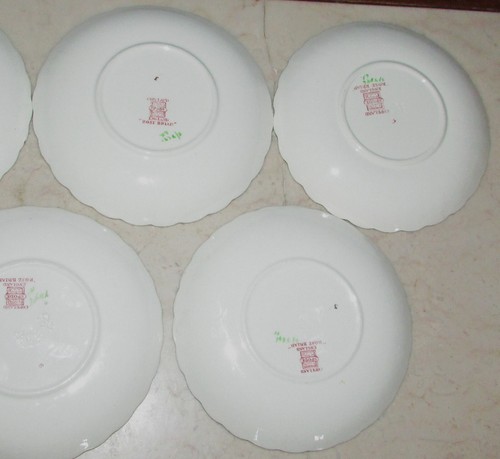 LOT OF 7 VINTAGE COPELAND SPODE BRIAR ROSE FOOTED TEACUPS & SAUCERS, USED - VG - Picture 19 of 21