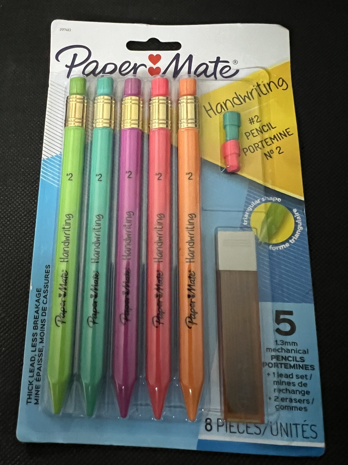 Paper Mate Handwriting Triangular Mechanical 8 Count (Pack of 1), Assorted eBay