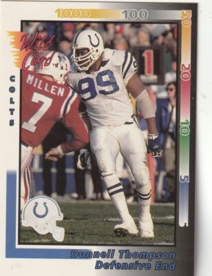 FREE SHIPPING-MINT-1992 Wild Card Donnell Thompson #157 COLTS | eBay