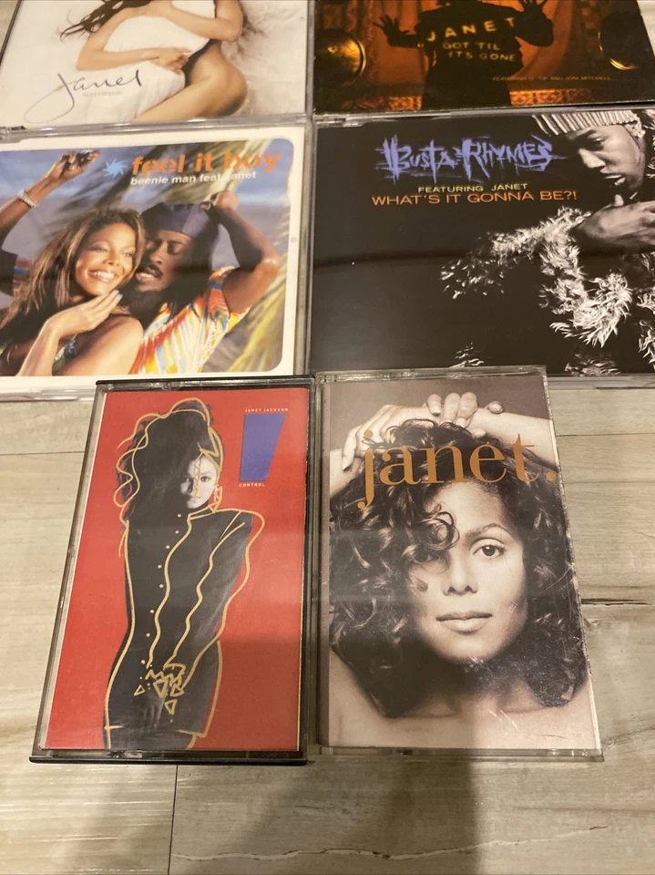 Janet Jackson 4 Import CD & 2 Cassette LOT All For You Feel It Boy Control Janet - Image 4 of 4