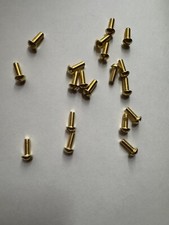 BRASS ROUND HEAD SLOTTED MACHINE SCREWS.  10/32 x 1/2” 20 PCS. NEW