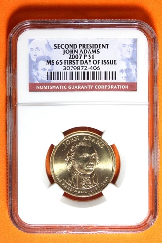 2007 P NGC MS65 John Adams Presidential Dollar #B42415