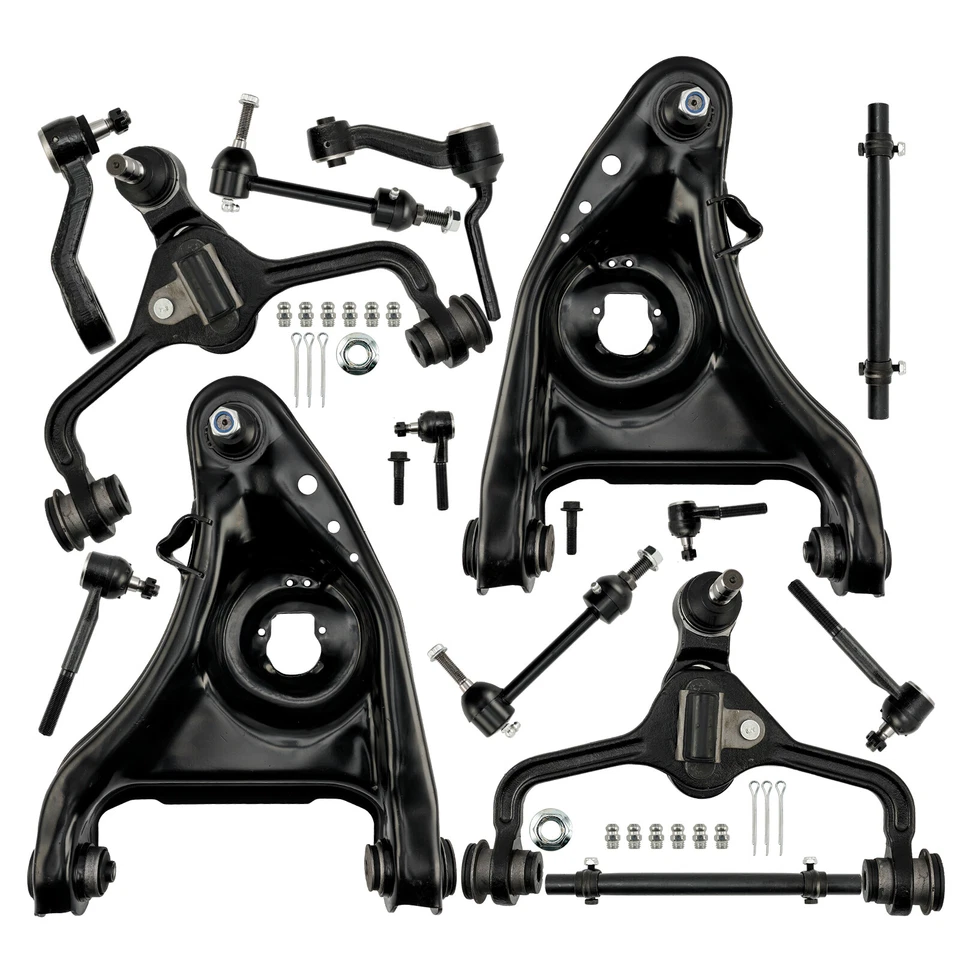 Juego de 14 brazos de control inferiores superiores de suspensión delantera para Lincoln Town Car 1998-2002 Foto 4 de 4