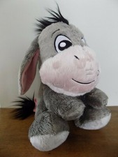 Disney Babies Winnie the Pooh Eeyore Baby Plush Gray Pink Big Head Happy 11"