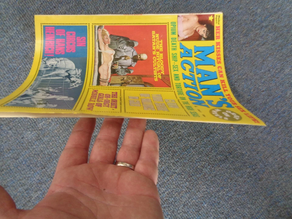 Man's Action Magazine JULY 1971 Adventure Pulp Rescued Tortured Lady Cover - Image 3 of 4