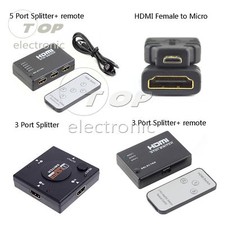 3 Or 5 PORT 1080p HDMI Splitter Switch Selector Switcher Hub Remote For HDTV PS3