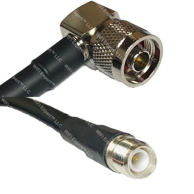 LMR400 N MALE ANGLE to RP-TNC FEMALE Coaxial RF Cable USA-Ship Lot