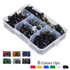 177Pcs Complete Fairing Bolt Kit Body Screws Fit For Motorcycle Bicycles Black