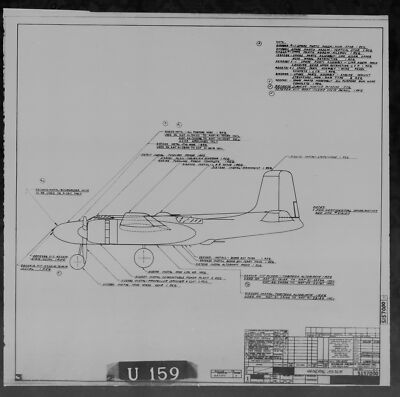 Douglas A-26 Invader 1940's Factory Blueprints WW2 B-26 Aircraft ARCHIVED SET