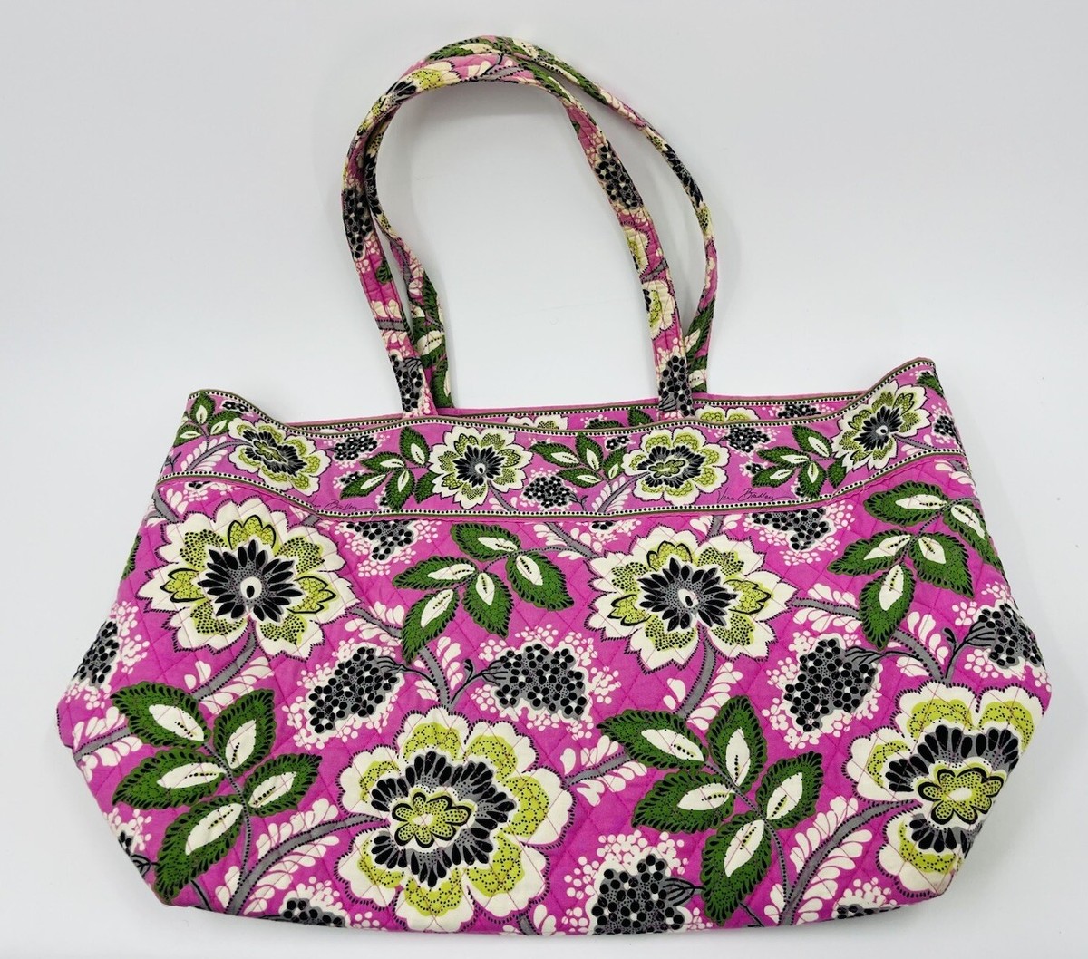 Vera Bradley Large Tote Bag Priscilla Pink Retired Quilted