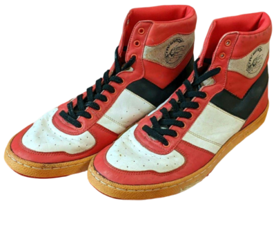 Pony City Wings 1985 High Cut Sneakers Size 11.5inch Black & Red 