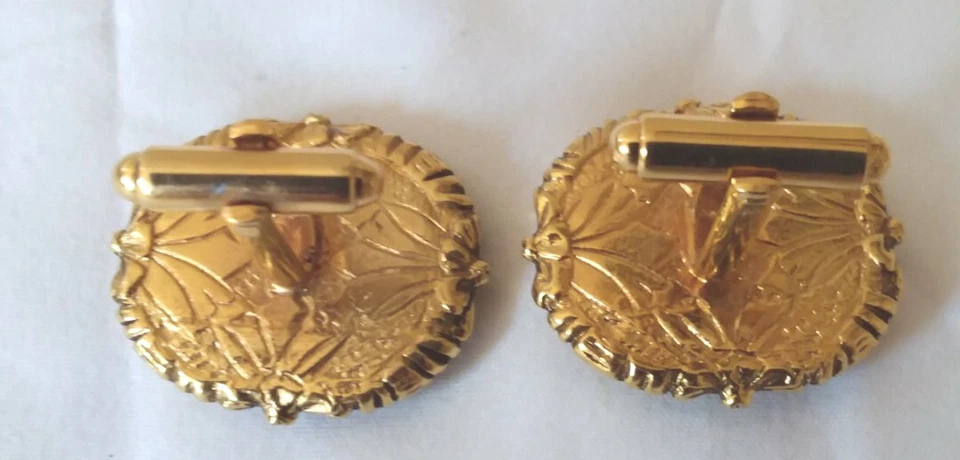 Gemelos vintage Dante Museum Master Piece The Kiss azules y blancos Foto 3 de 4