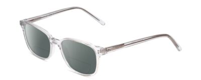 Ernest Hemingway H4876 Cateye Polarized BIFOCAL Sunglasses in Clear Crystal 53mm
