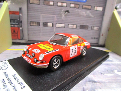 PORSCHE 911 S Rallye TAP Portugal 1972 #79 Borges Schweppes DSN114 Trofeu 1:43