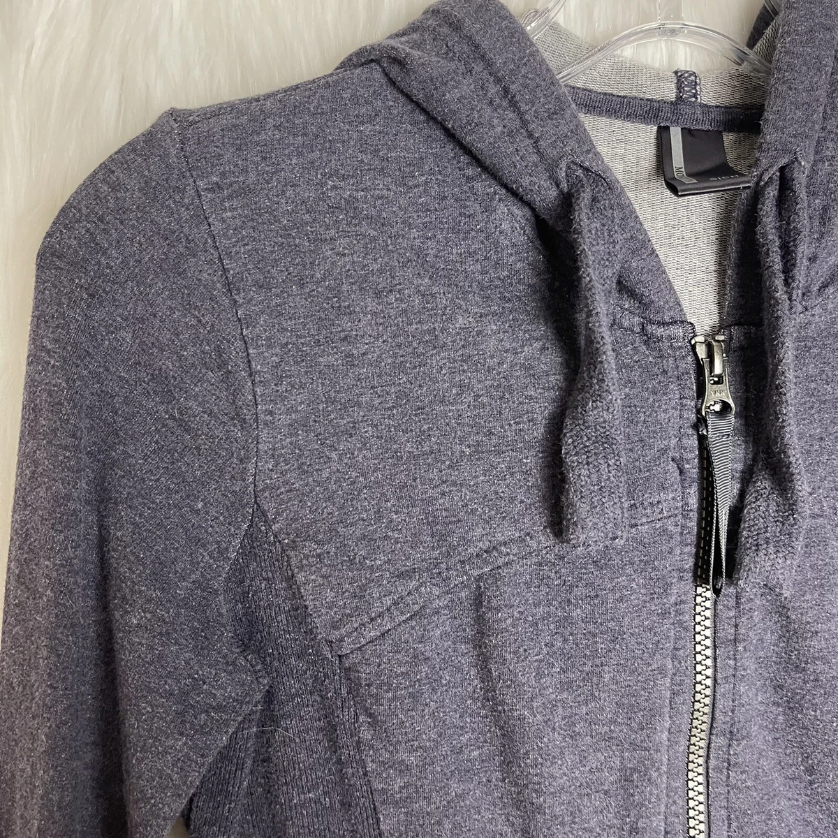 Mondetta Small Jacket Grey Zip Up Hoodie Knee Length Long Pockets