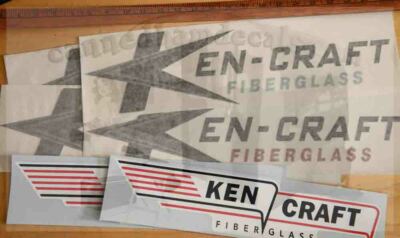 Ken-craft Vintage Travel Trailer Reproduction Decal 50-60's 15''&18'' pick a set