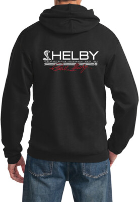 Shelby Cobra Strip Pullover Hoodie Front and Back