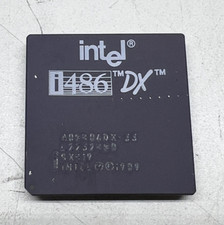Intel A80486DX-33 SX419 USA 486DX-33 vintage CPU GOLD
