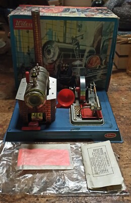 Antique Wilesco D8 Steam Engine Toy 