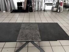 Furniture Village Extending Grey Ceramic Dining Table 160 - 200 cm -8 seater