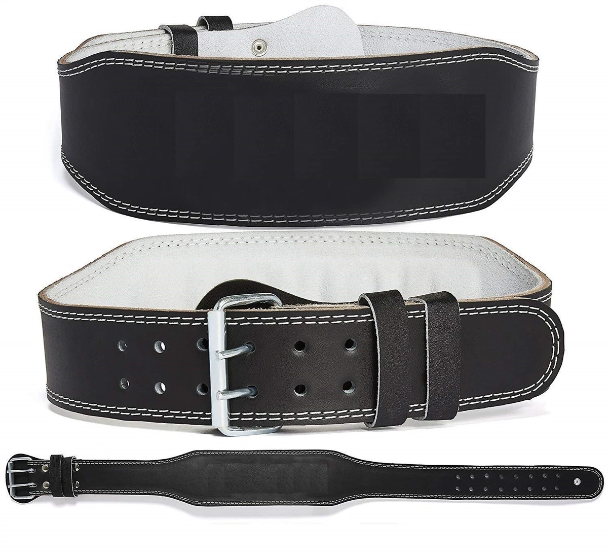 4inch Waist Belt Leather Exercise Weight Lifting Belt Gym L Size Black  Unisex US