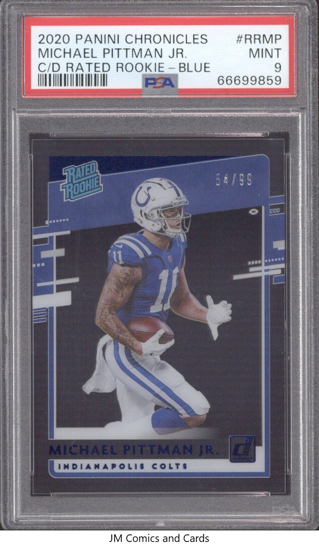 Michael Pittman Jr. Panini Chronicles Clearly Donruss Rated Rookies #RRMP Blue