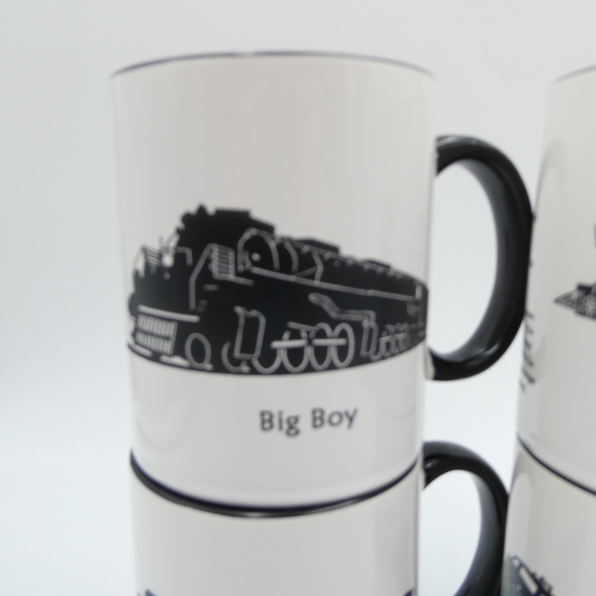 M Ware Train Silhouette Coffee Mugs Set of 4 Big Boy Jupiter M Ware Train Silhouette Coffee Mugs Set of 4 Big Boy Jupiter