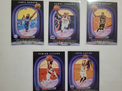 23-24 NBA Hoops Skyview 5 Card Lot.  Harden, Lillard, Durant, Levine, + Leonard.
