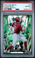 2024 Leaf Metal GREEN CRYSTAL 1/3 #19 ETHAN PETRY Gamecocks PSA 10