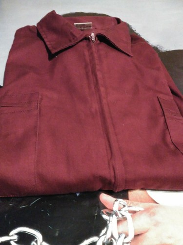 Chaqueta hombre roja trabajo laboral cremalleras talla 58 vértice laboral |  eBay