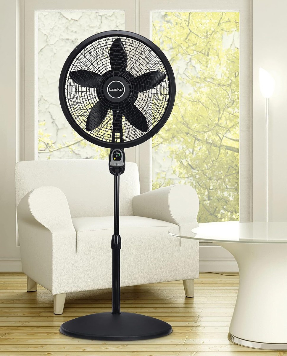 Lasko Oscillating Cyclone Pedestal Fan, Adjustable Height, Timer