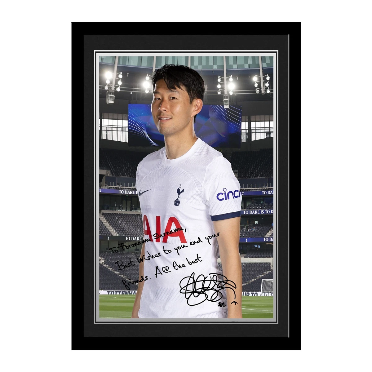 Heung-Min Son Signed Framed Tottenham Football Shirt