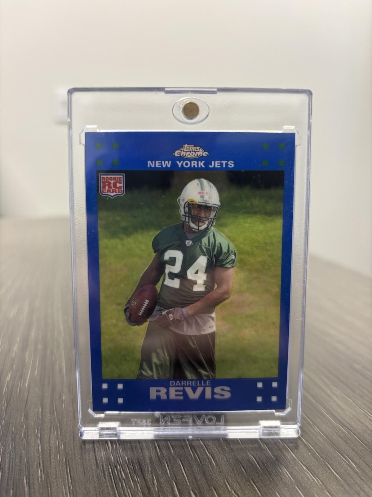 Darrelle Revis – 2007 Topps Chrome Blue Refractor Rookie #TC249 – New York Jets