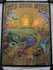 Grateful Dead Fare Thee Well Show Poster Dubois Gold Foil Soldier Field 2015