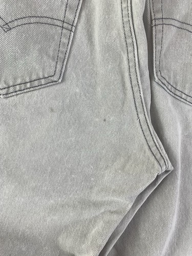 Vintage 80er Levis 506 Jeans grau Acid Washed Herren 38x32 (flach 36x32) Made in USA - Bild 9 von 12