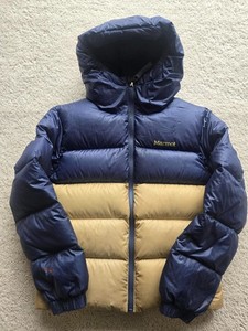 Marmot Kids Guides Down Hoody Puffer Jacket Blue Size Medium