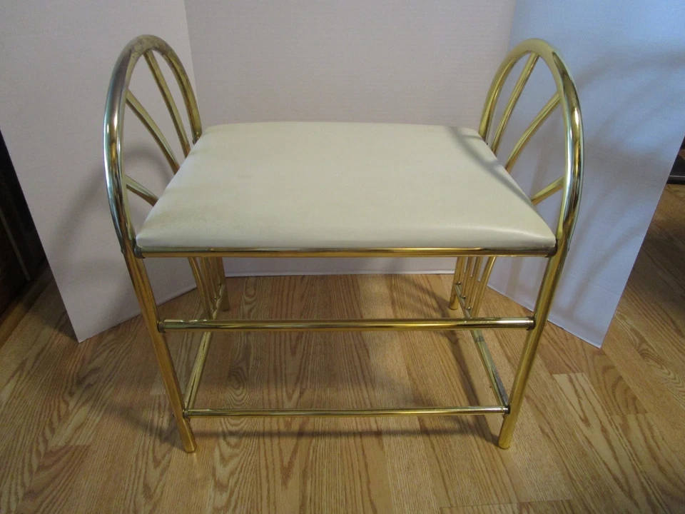 复古黄铜镀 Rosalco Commodore 梳妆台 MCM 20 英寸 W 1970 年代 — 第 2/4 张图片