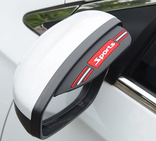 Car Rearview Rain Eyebrow ShieldCar Mirror Rain Protector 2PC Black Sport