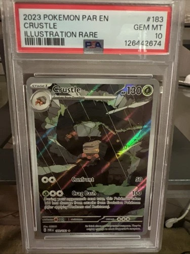 2023 POKEMON PAR EN-PARADOX RIFT ILLUSTRATION RARE #183 CRUSTLE PSA 10