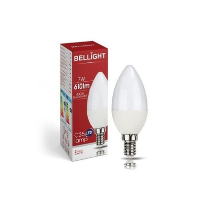 LED E14 C35 Kerzenform 7W = 60W 230V  Leuchtmittel 610lm 360° Neutralweiß 4000K