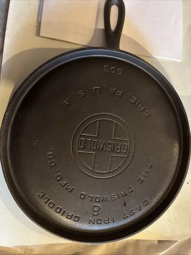 griswold cast iron griddle 8