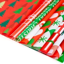 150 Sheets 20x20 Christmas Tissue Paper, 10 Designs, Double-Sided, Gift Wrapping