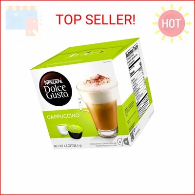 Nescafe Dolce Gusto Coffee Pods, Cappuccino, 16 capsules, Pack of 3