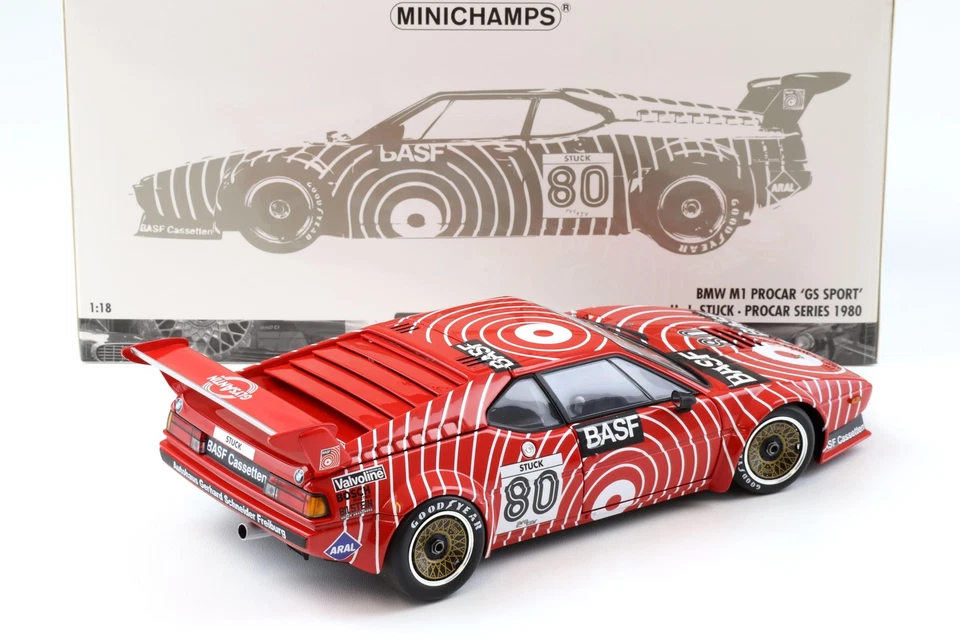 1:18 Minichamps BMW M1 ProCar GS Sport H.J. Stuck BASF #80 Procar Series 1980 - Immagine 3 di 4