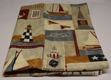 3 yards CONCORD 100 cotton fabric BOAT LIGHTHOUSE nautical seagull anchor rope