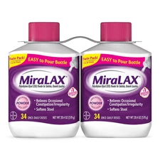MiraLAX Gentle Constipation Relief Laxative Powder 34 Dose, 2 ct.