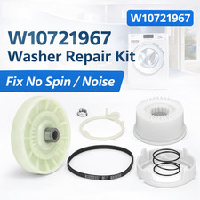 W10721967 Washer Clutch Kit W10006384 Drive Belt Pulley for Whirlpool Kenmore