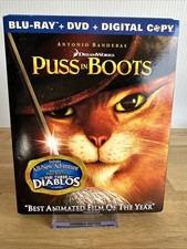 Puss in Boots Blu-ray  DVD  Digital, 2011 w/slipcover, VGC